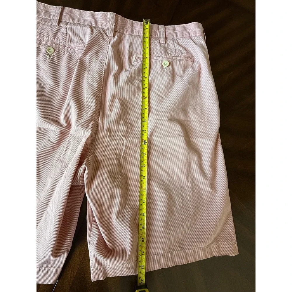 Banana‎ Republic Cord Shorts Mens 38 Red White Pinstriped Corduroy Beach Preppy